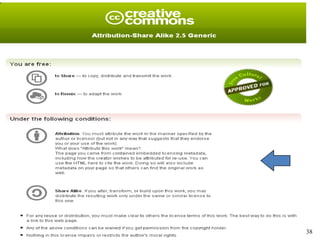 Towards a commons-based copyright– IFLA 08/2010
A commons-based foundation of open access and other open models – Open Data Cologne 14.12.2010   38
 