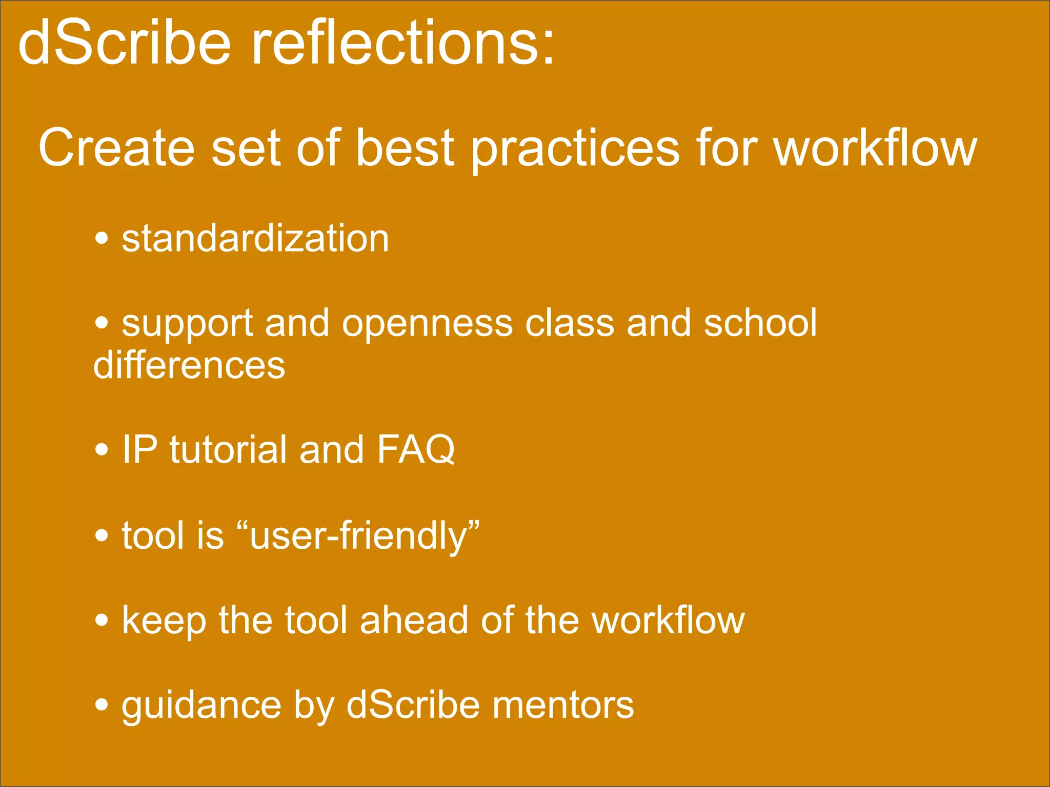 dScribing: Initial Reflections on Student-Centric OCW Publishing