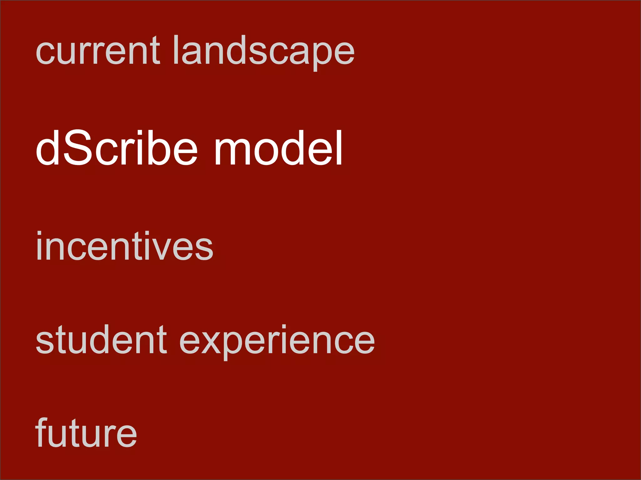 dScribing: Initial Reflections on Student-Centric OCW Publishing