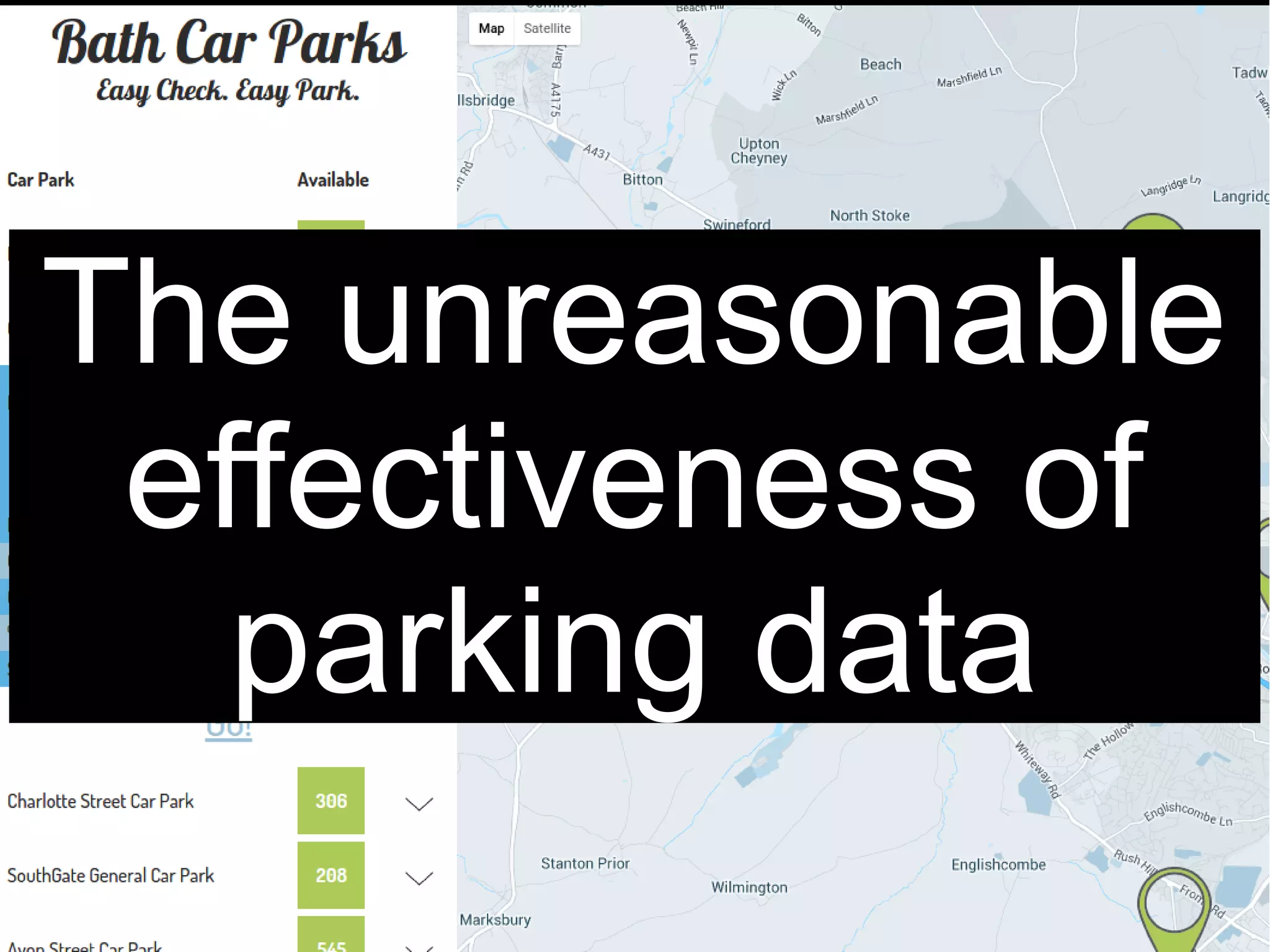 The unreasonable
effectiveness of
parking data
 