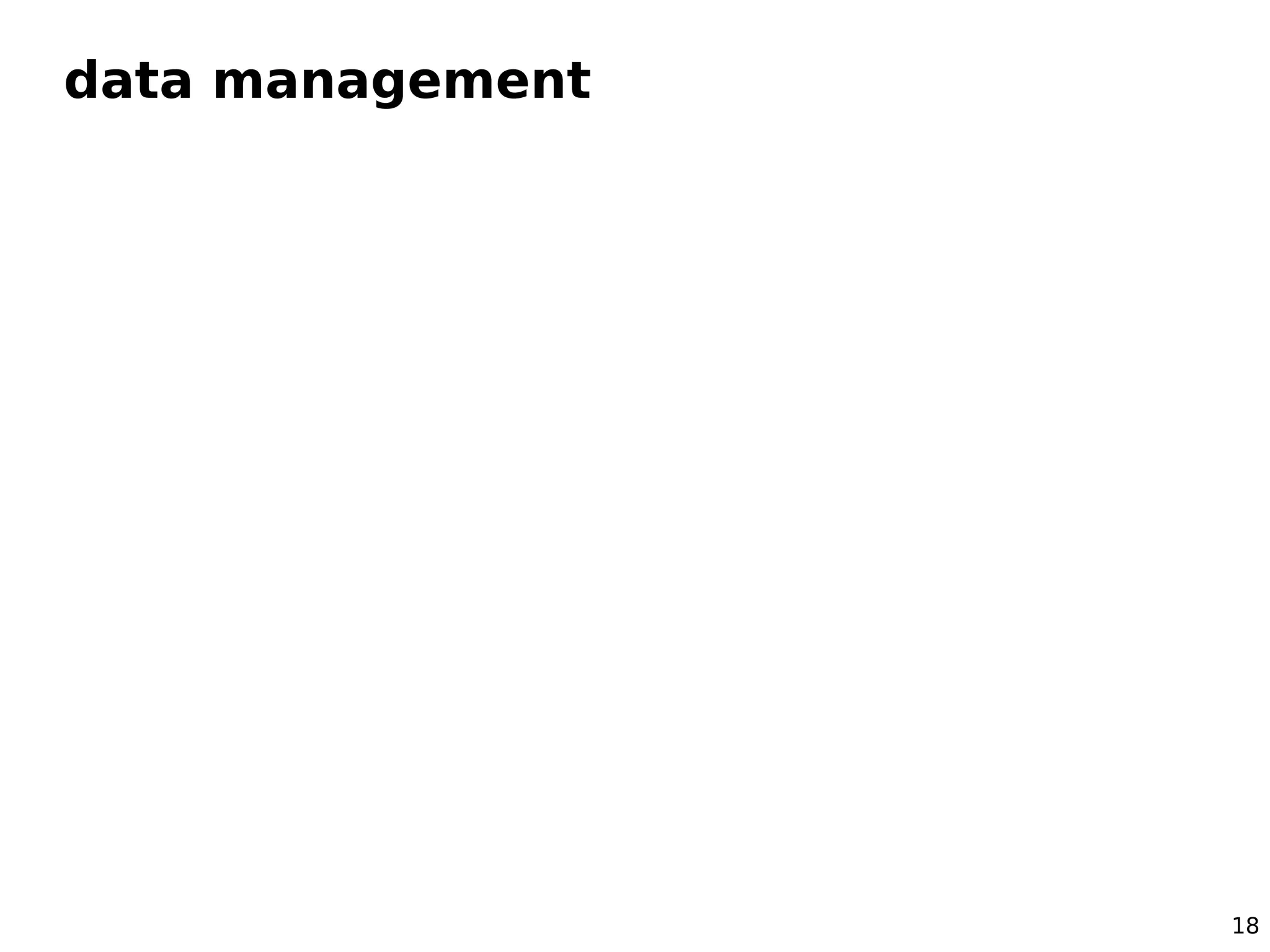data management




                  18
 