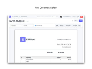 First Customer: Softdel
 