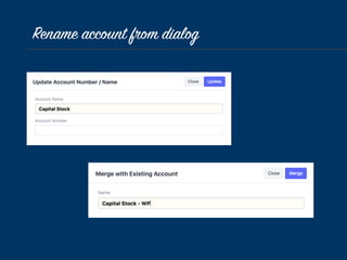 Rename account from dialog
 