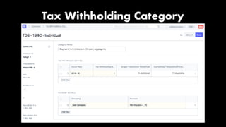 Tax Withholding Category
 