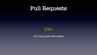Pull Requests
100+
Pull Requests Reviewed
 