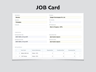 JOB Card
 