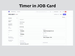 Timer in JOB Card
 