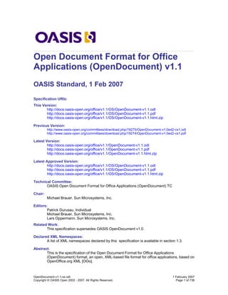 Open Document V1.1