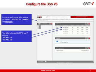 Open-E DSS V6 MPIO with ESXi 4.x | PDF