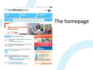The homepage
 