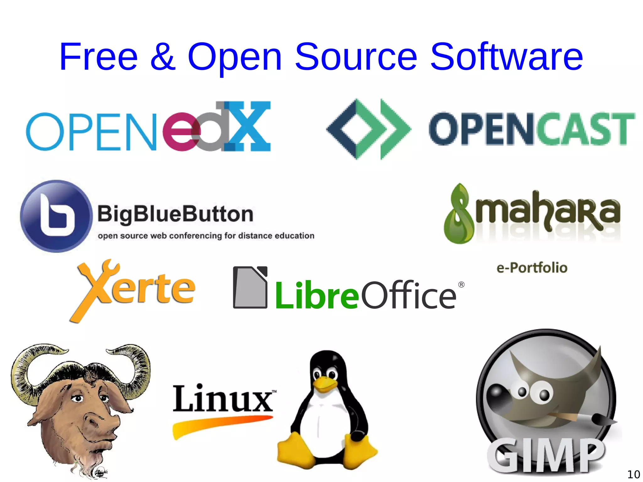 10
Free & Open Source Software
 