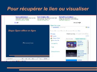 Pour récupérer le lien ou visualiser 
