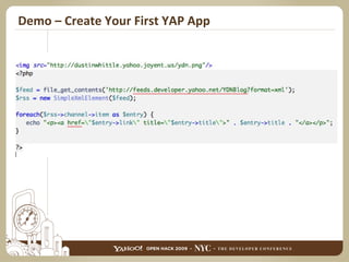 Demo – Create Your First YAP App 