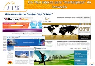 26
Redes formadas por “seekers” and “solvers”
 