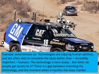 Image ref. 4

Example: autonomous car. Technologies are copying human abilities,
and are often able to complete the tasks ...