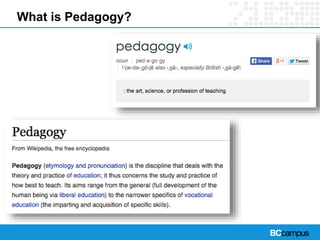 What is Pedagogy?
 