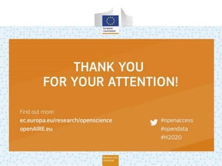 Open Research Data in Horizon 2020