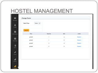 HOSTEL MANAGEMENT
 