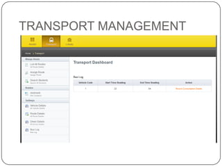 TRANSPORT MANAGEMENT
 