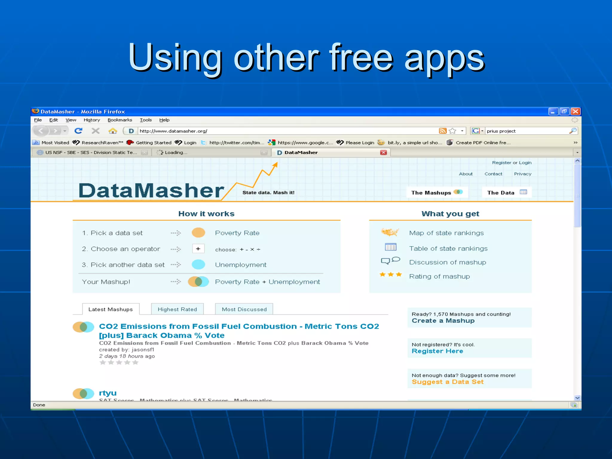 Using other free apps 