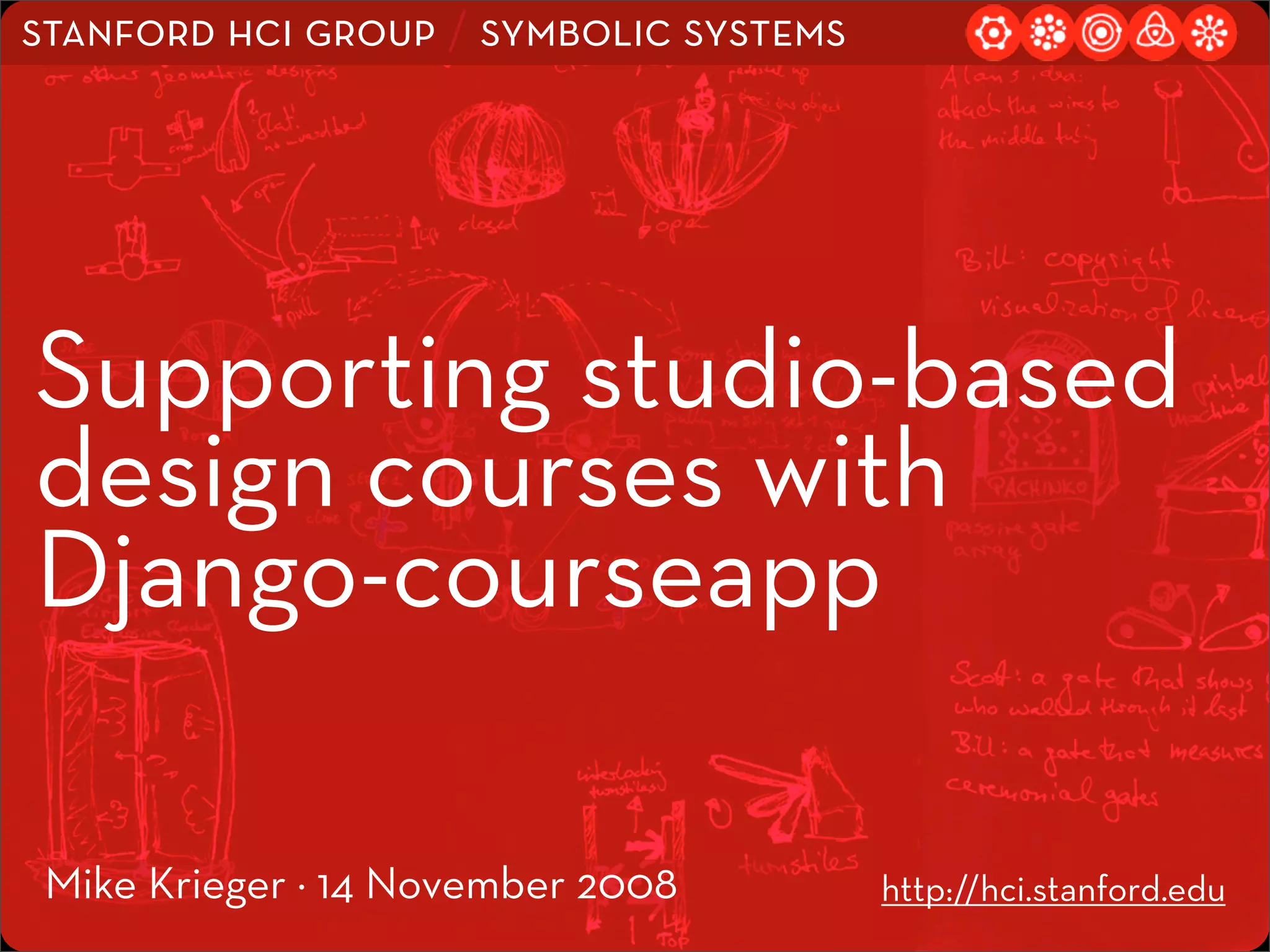 Supporting studio-based design courses with django-courseapp
