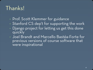 Supporting studio-based design courses with django-courseapp