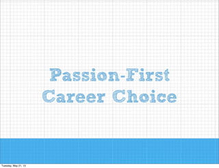 Passion-First
Career Choice

 