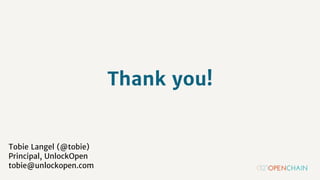 Thank you!
Tobie Langel (@tobie)
Principal, UnlockOpen
tobie@unlockopen.com
 