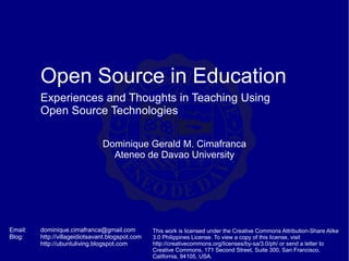 Open Source In Education
