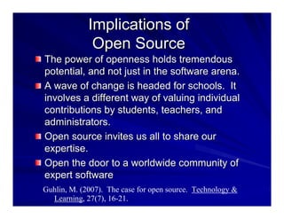 Open Source in Higher Education