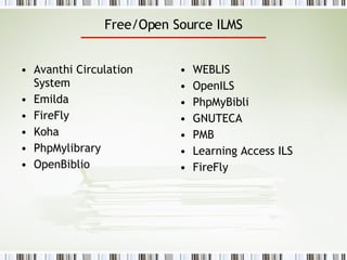Open source Library Management Systems | PPS