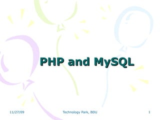 PHP and MySQL 