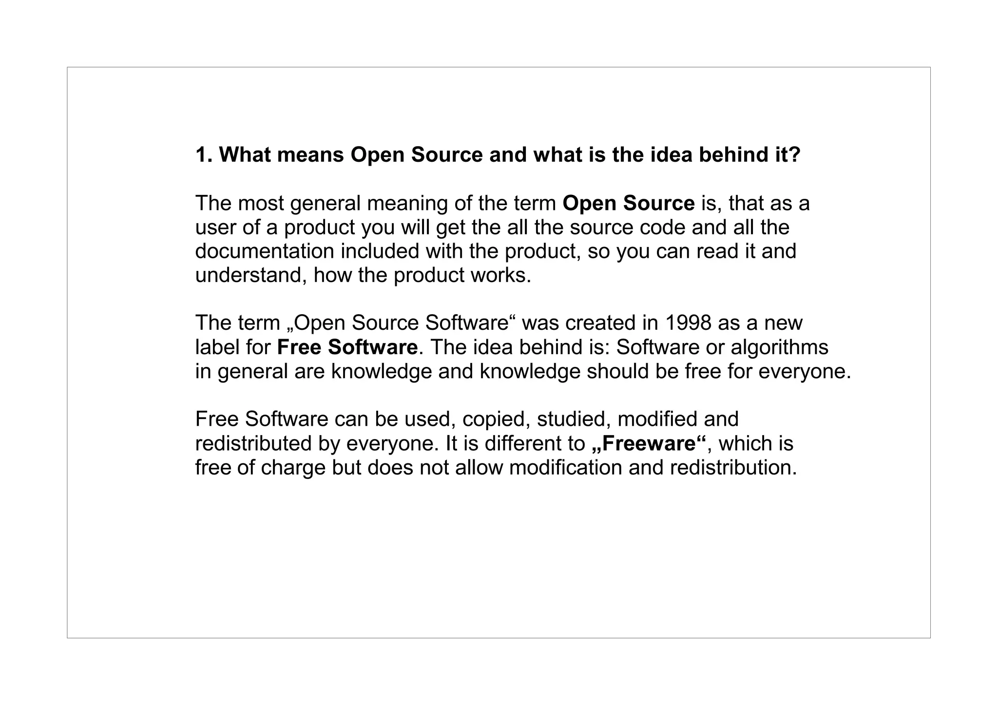 Open Source Software