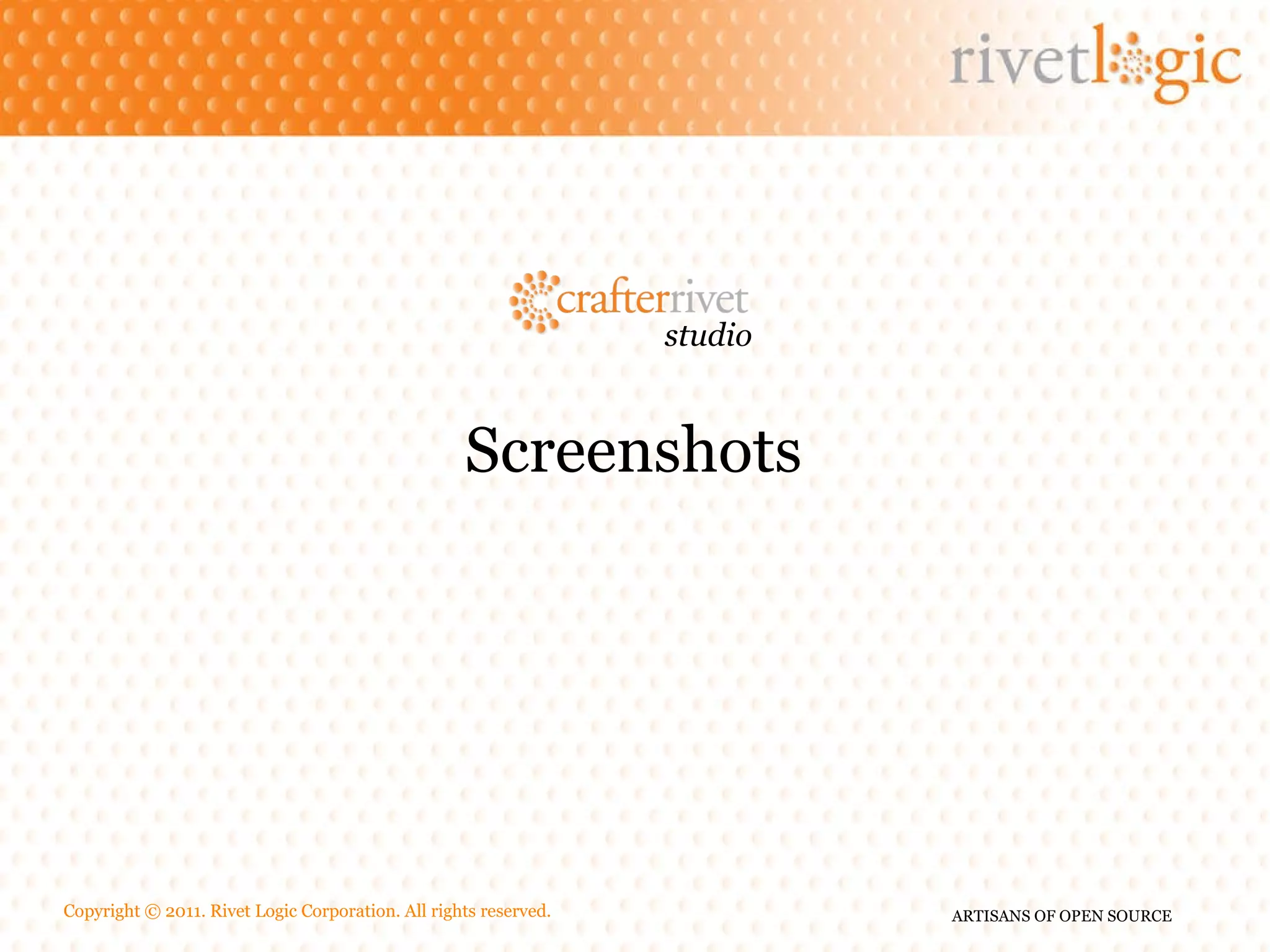Screenshots studio
