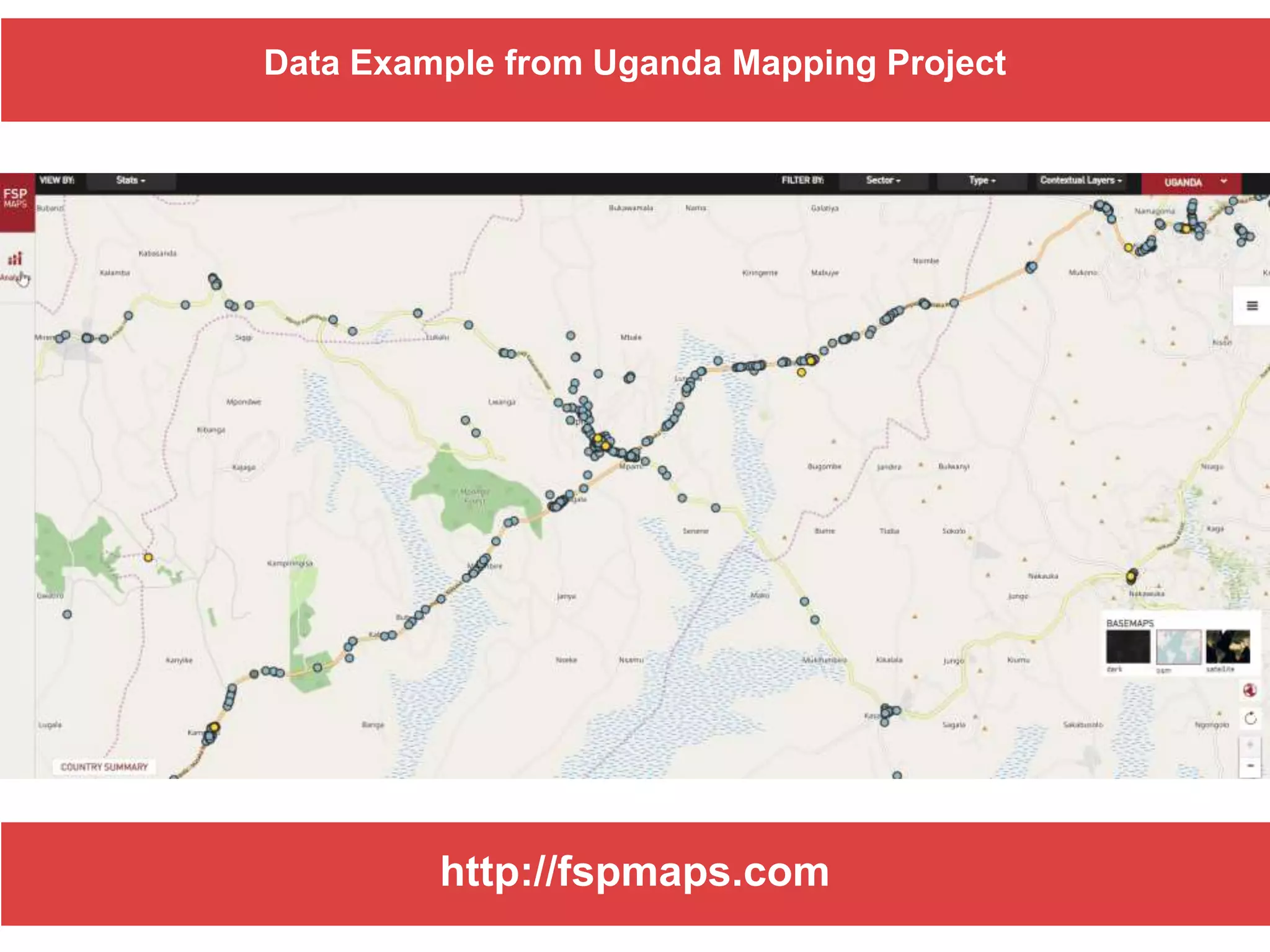 http://fspmaps.com
Data Example from Uganda Mapping Project
 