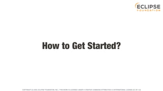 COPYRIGHT (C) 2023, ECLIPSE FOUNDATION, INC. | THIS WORK IS LICENSED UNDER A CREATIVE COMMONS ATTRIBUTION 4.0 INTERNATIONAL LICENSE (CC BY 4.0)
How to Get Started?
 
