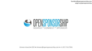 Open Sponsorship Pitch Deck