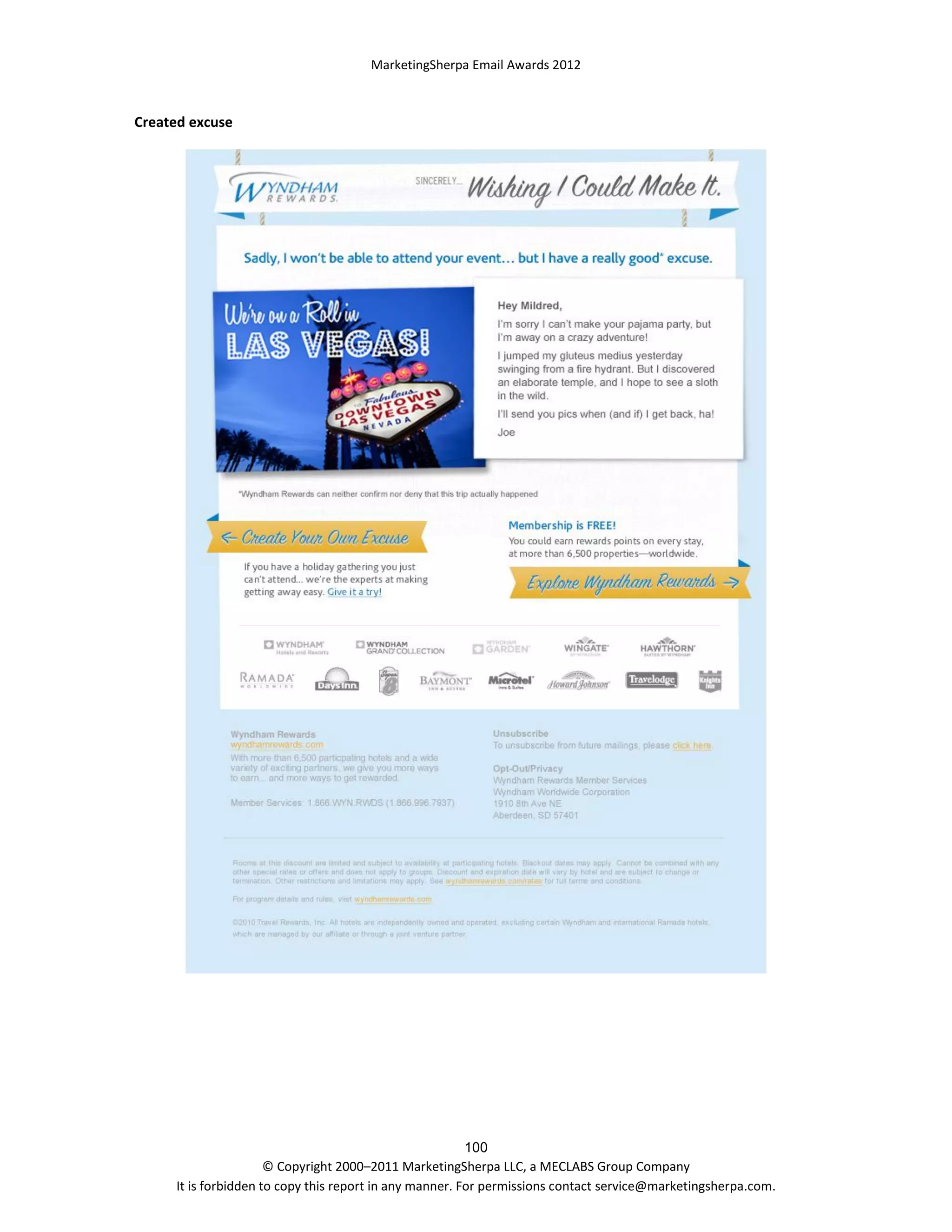 MarketingSherpa Email Awards 2012

Created excuse

100
© Copyright 2000–2011 MarketingSherpa LLC, a MECLABS Group Company
It is forbidden to copy this report in any manner. For permissions contact service@marketingsherpa.com.

 