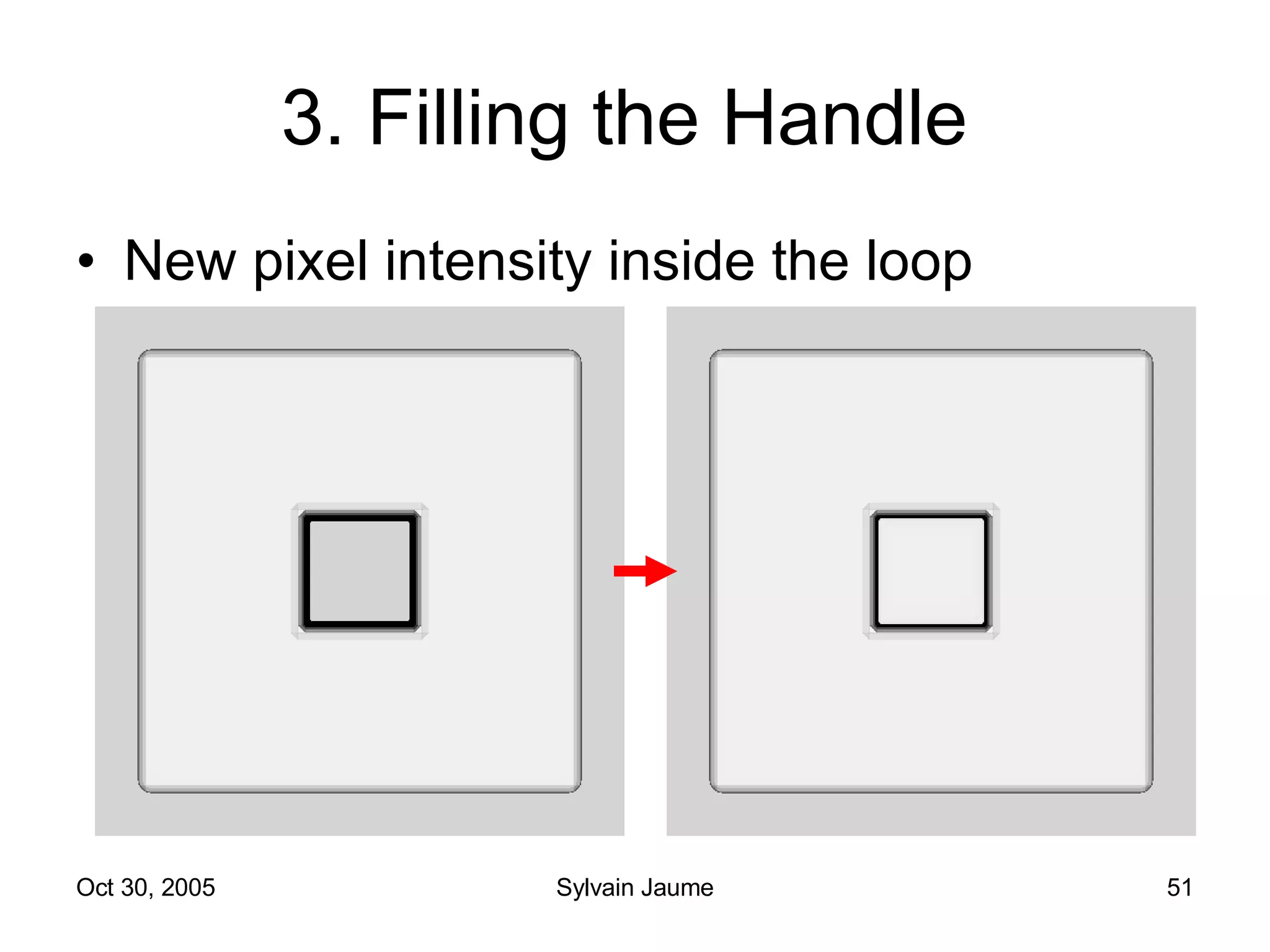 3. Filling the Handle  New pixel intensity inside the loop 
