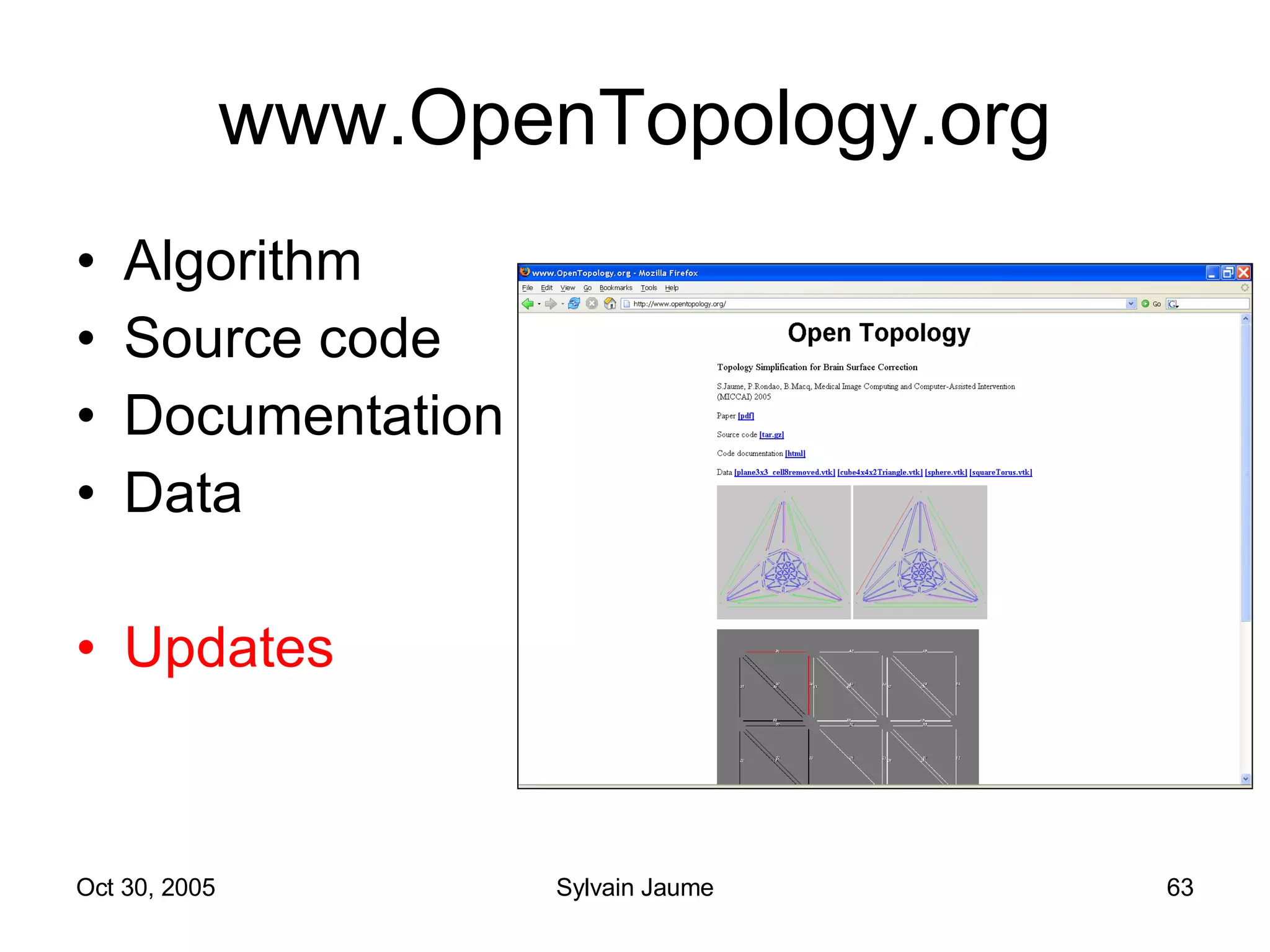 www.OpenTopology.org Algorithm Source code Documentation Data Updates 