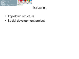 Issues Top-down structure Social development project  