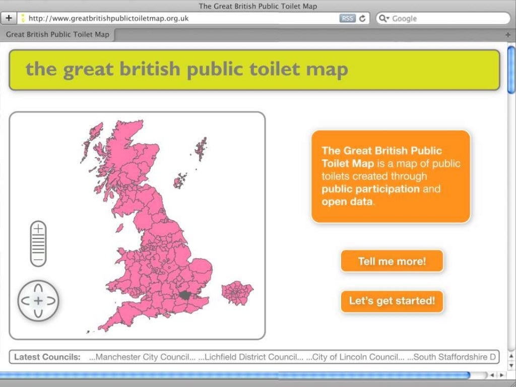 The Great British Public Toilet Map for TSO Open.Up