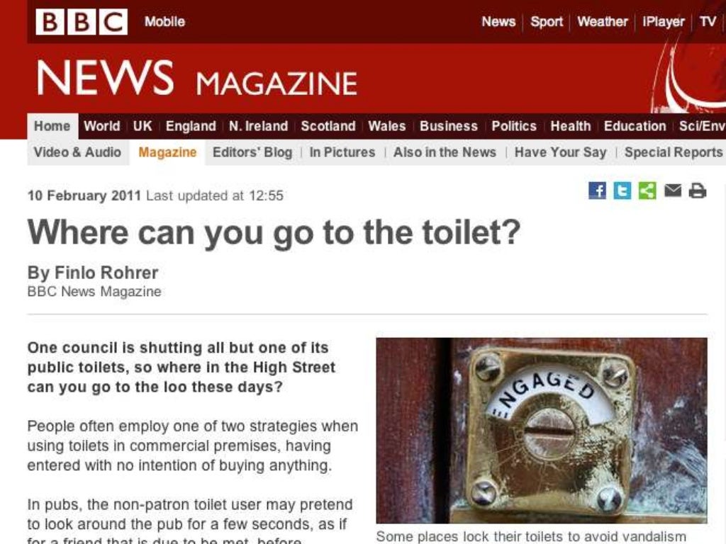 The Great British Public Toilet Map for TSO Open.Up