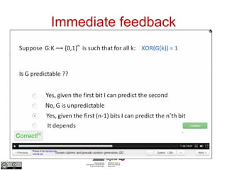 Immediate feedback 
Pagina 20 
 