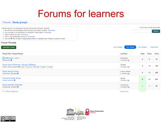 Forums for learners 
Pagina 23 
 