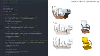 Tutorial > Basic > pointcloud.py
 