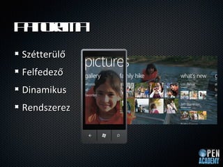 P n rm
 a oa a
Sztterl?
Felfedez?
Dinamikus
Rendszerez
 