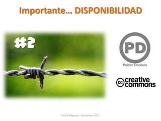 Importante… DISPONIBILIDAD


#2



        Santia Velázquez - Noviembre 2011
 
