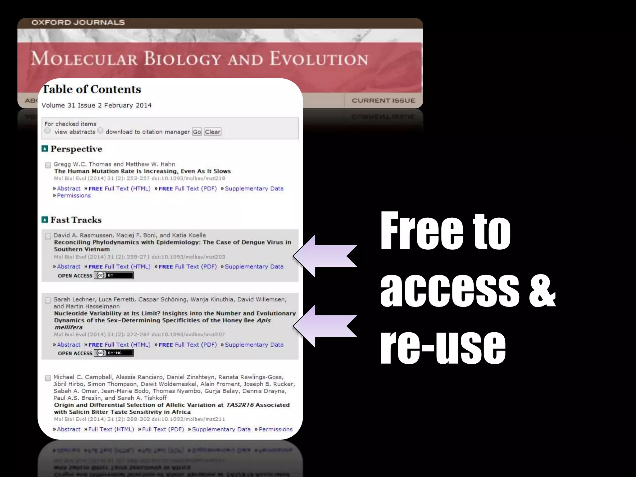 Free to 
access & 
re-use 
 