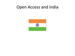 Open Access and India 